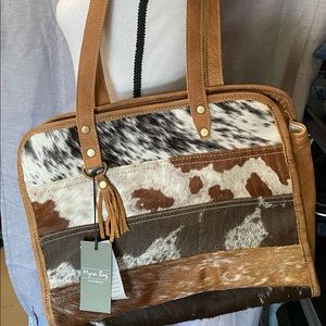Myra Leather and Hairon Tote